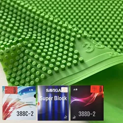 Goma de tenis de mesa de buey de ataque rápido, espinillas largas no curativas, goma de Ping Pong sin esponja SAVIGA Super Block Dawei 388C-2