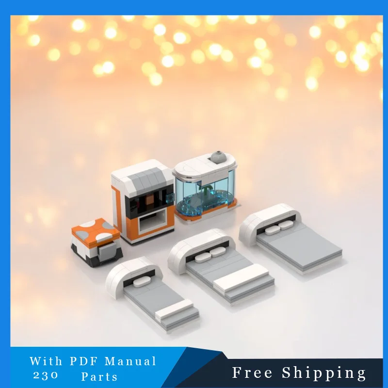 230 pçs moc decoração interior educacional criativo móveis modelo bloco de construção tijolos conjuntos brinquedos aniversário presentes natal