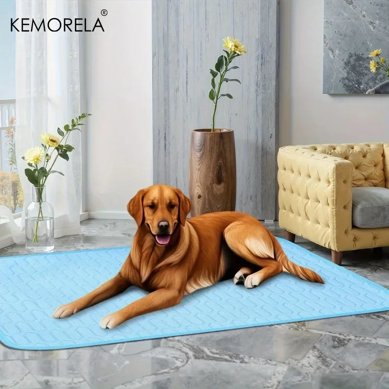 2025 Washable Reusable Pet Cooling Pad Mat for Dogs Cats, Absorbent Non-Slip Puppy Training Pee Pad Summer Cool Sleeping Mat