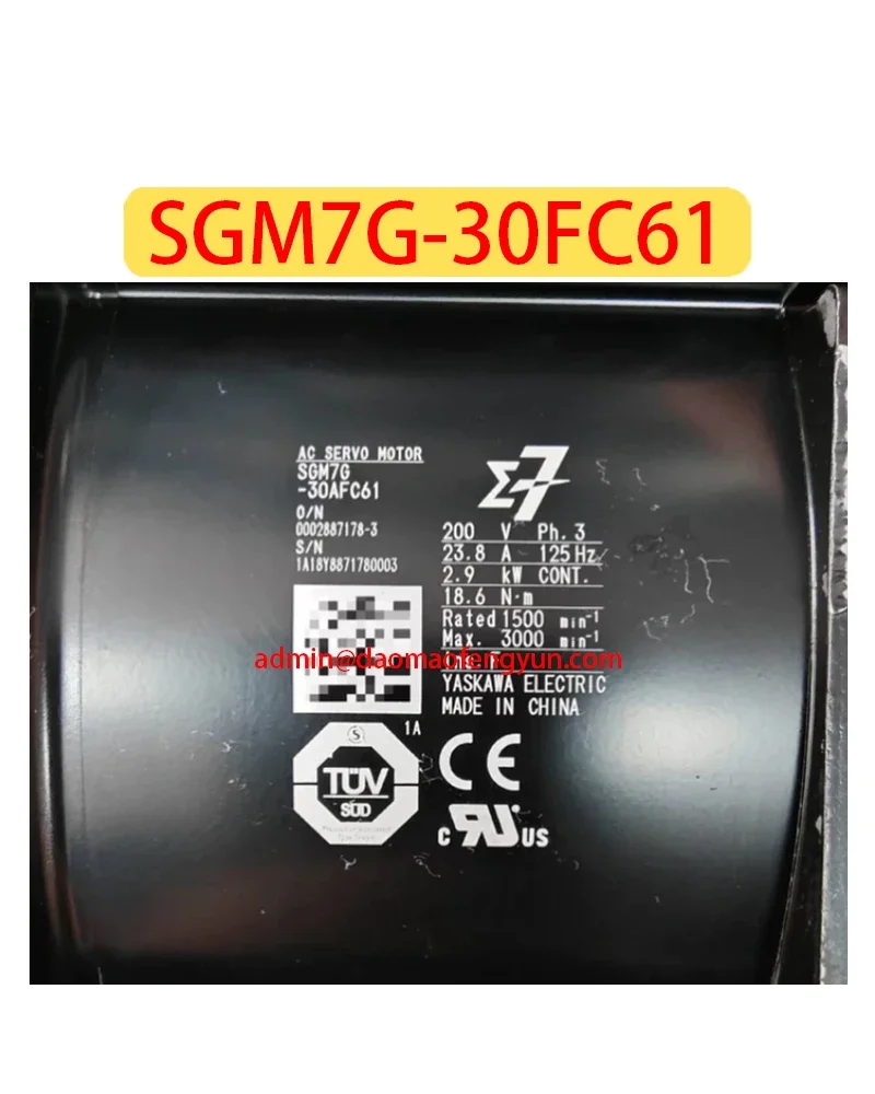 

SGM7G-30FC61 Used Servo Motor SGM7G 30FC61，Fast shipping