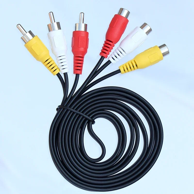 3RCA do 3 kabel RCA Audio wideo AV kabel rozszerzenie męskie i żeńskie 1.5m 3m 5m 10M