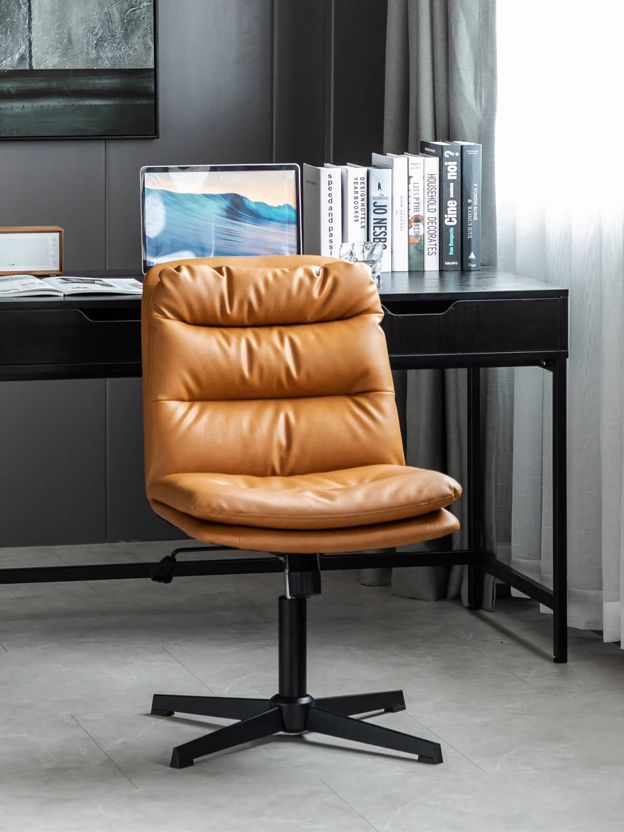 Computer Chair American Comfortable Long Sitting Light Luxury Office Chair Modern Simple Swivel Chair Home Elevated Desk Chair