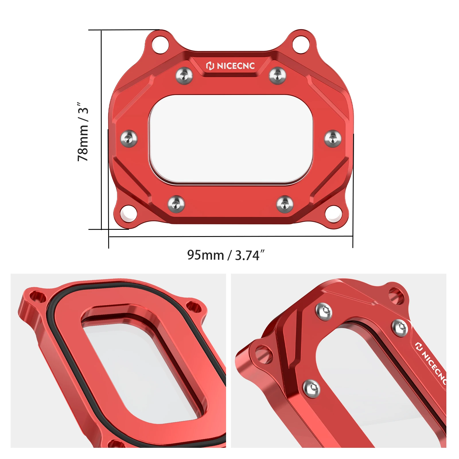 NICECNC Seitenabdeckung für Zylinderkopf für Yamaha Raptor 700 2006-2026 ATV, für Yamaha Raptor 700R 2009-2026, Grizzly 700, Kodiak – Detail 3