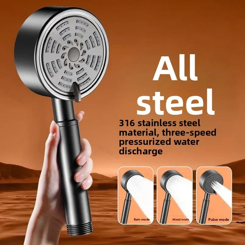 High Pressure Rain Shower Head Stainless Steel 316 Bathroom Faucet Spray Nozzle for Home Shower System Water Saving Efficient