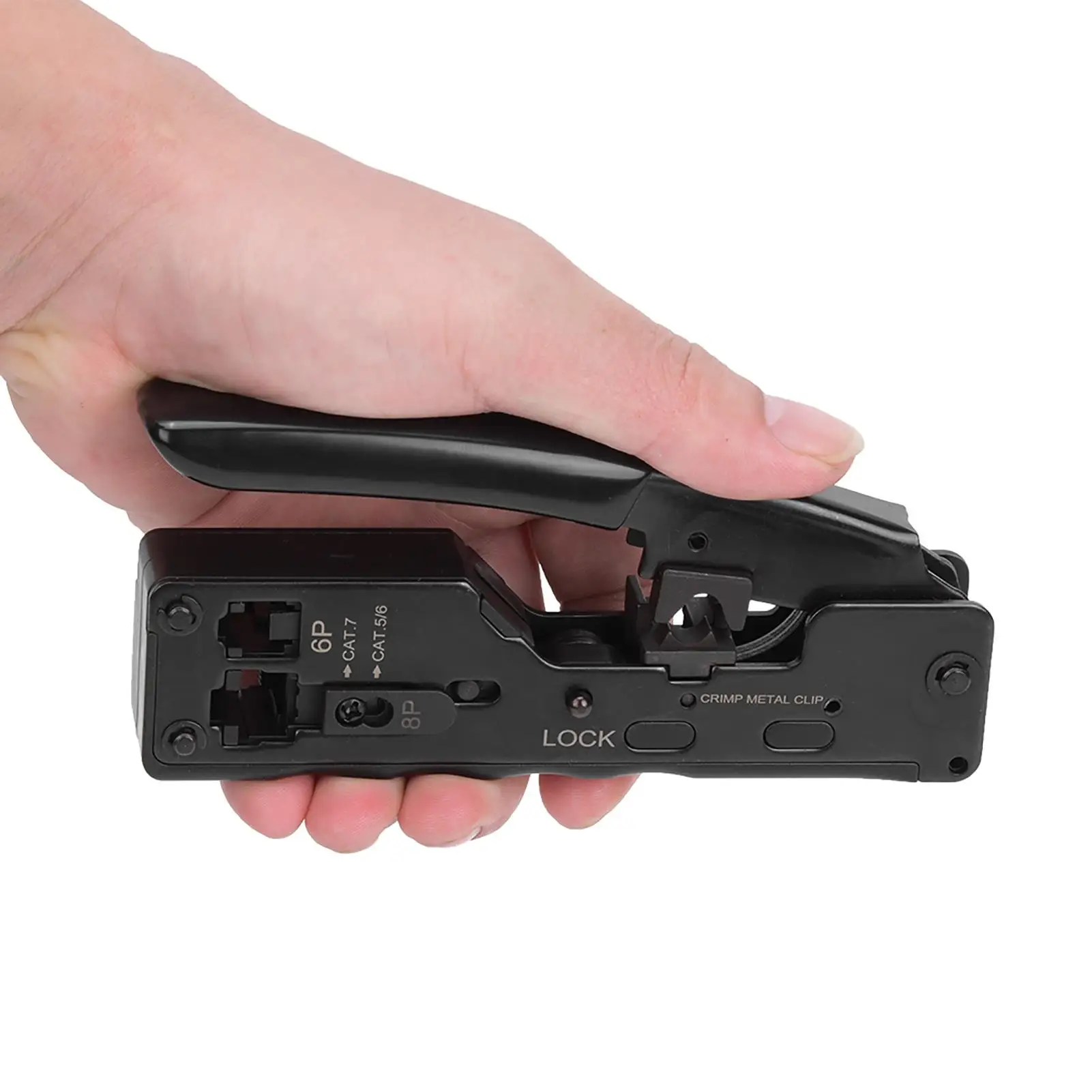 Multifunktions-Crimpzange für RJ45 RJ12 8P 6P-Anschlüsse mit Abisolierwerkzeug zum Abisolieren und Schneiden von Kabeln