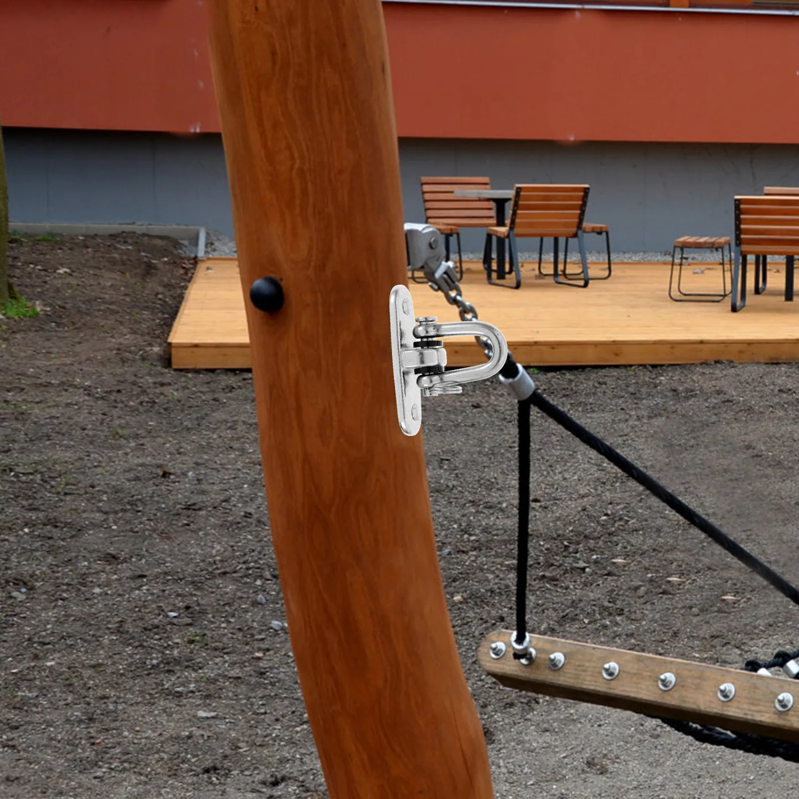 شماعة متأرجحة مثبتة على السقف، خطاف من الفولاذ المقاوم للصدأ شديد التحمل للأراجيح والكراسي والسلال والأثاث سهل التركيب ومتين #3