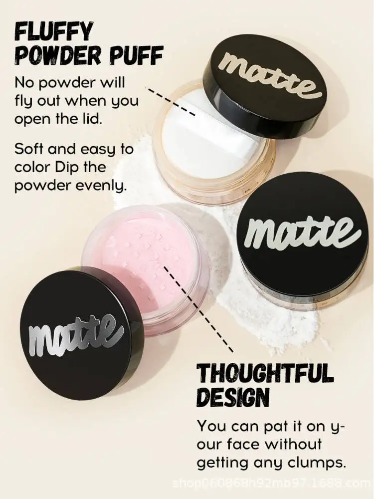 MLSMILE Set viso Cipria in polvere opaca + Primer con fondotinta in spugna per trucco Campione 2025 nuovo