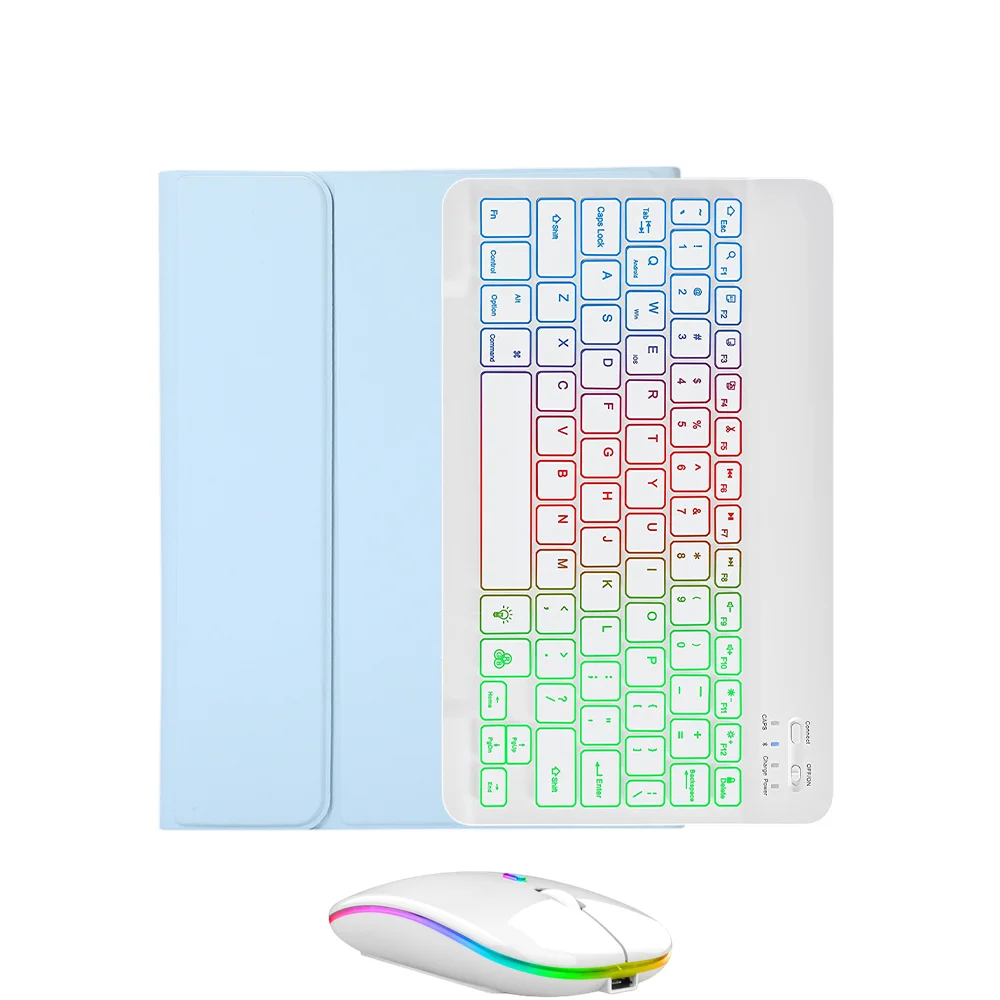 For iPad Pro 11 Case Keyboard Mouse Rainbow Backlight Korean Spanish Magic Keyboard Funda for ipad pro 11 inch  2022 2021 2020