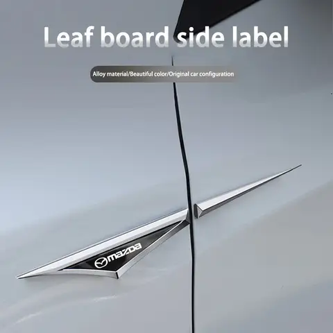 2PCS Car Stickers Badge Metal 3D Decorative Blade Style For Mazda 3 6 CX5 2 CX3 CX9 MX5 RX8 Axela Demio Atenza MS GJI CX7 MX3