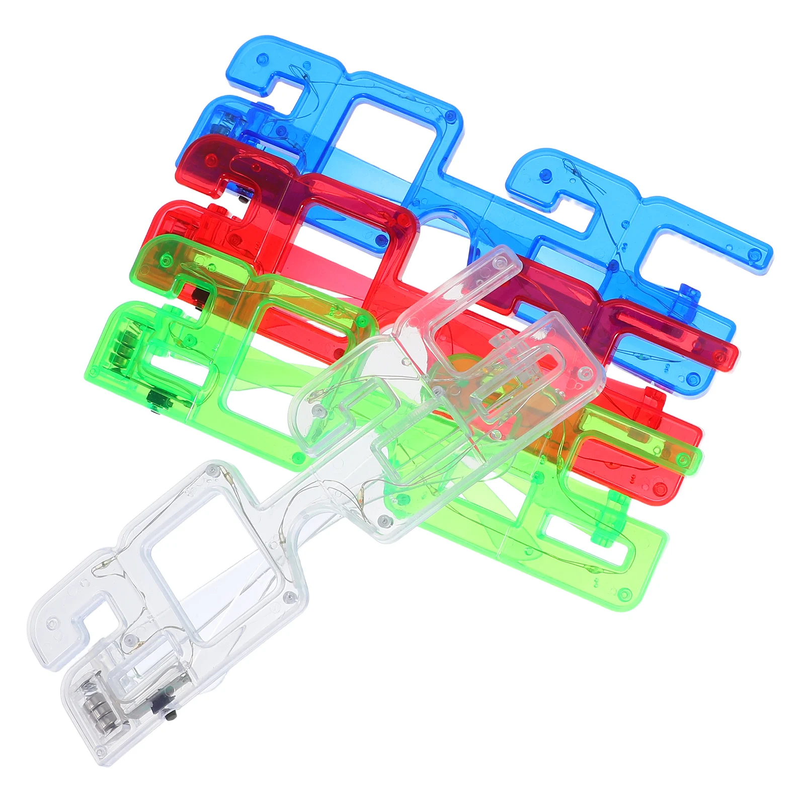 

4 Pcs Glowing Glasses 2026 Light up New Year Eyeglasses Plastic Eyewear