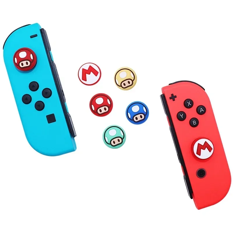 Super Mario Bros Silicone Thumbstick Case Anime Thumb Stick Grip Cap Joystick Cover for Nintendo Switch OLED NS Lite Accessories