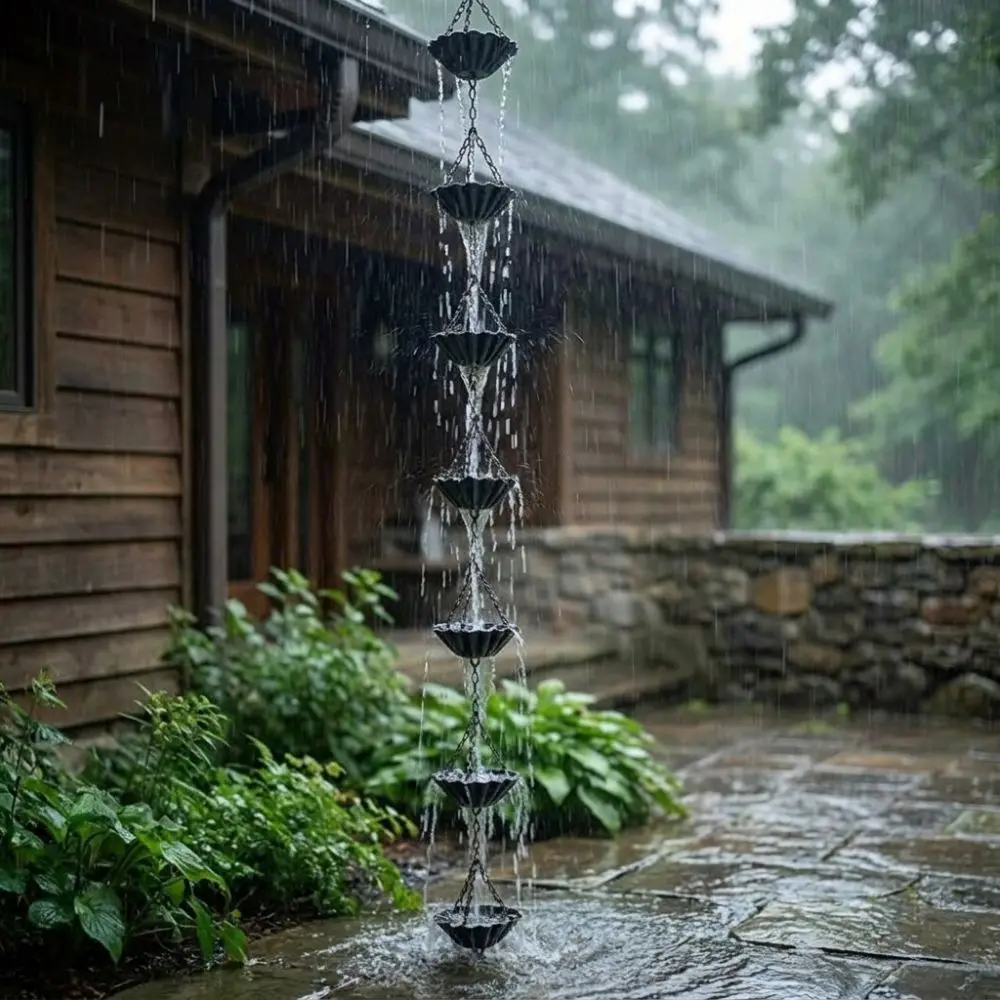 cadeia-de-chuva-de-metal-estilo-japones-com-flores-resistente-as-intemperies-7-copos-para-drenagem-de-Agua-de-beirais-arte-em-ferro-suspensa