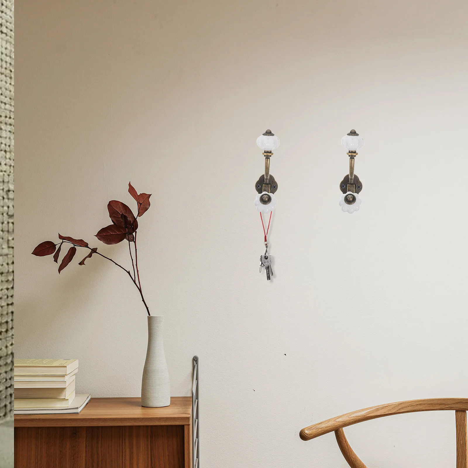 

2Pcs Clothes Hooks Vintage Zinc Alloy Coat Hooks Rustic Multi-Functional Hat Holder for Home Kitchen Bathroom