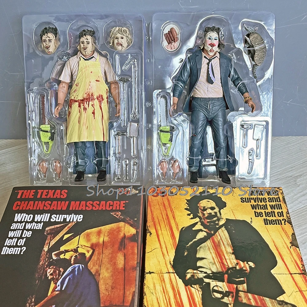 Figura de Leatherface de Neca, Cazador con Motosierra de Texas, Edición del 50 Aniversario, Modelo Coleccionable, Regalo