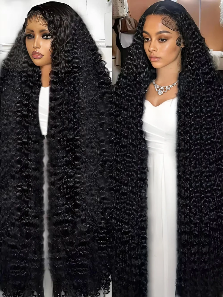 30 40 بوصة موجة عميقة 13x6 الدانتيل الجبهة باروكة من شعر طبيعي 250 الكثافة ريمي مجعد 360 كامل الدانتيل الباروكات الأمامية الشعر البشري للنساء السود