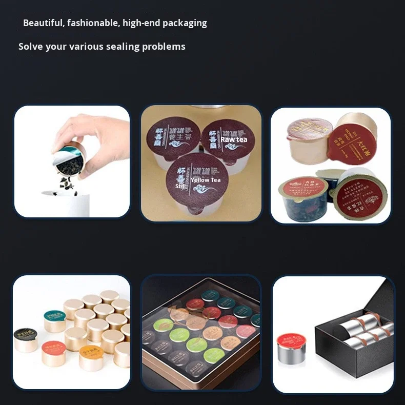 Semi-automatic Heavy Duty Sealing Machine Continuous Tea Beverage Commercial Disc Food Small Box Aluminum Can Cup Foil Bags