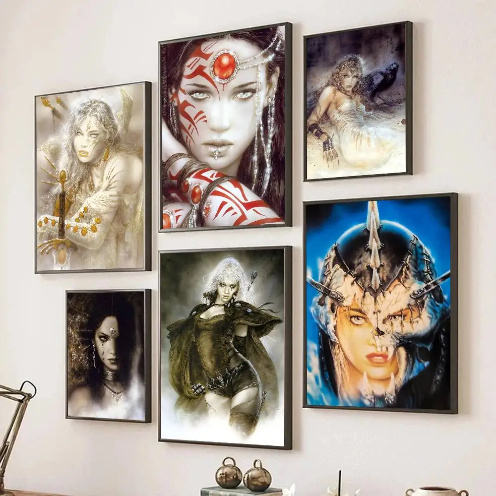 Luis Royo Art Anime-Poster, selbstklebende Kunst, für Zimmer, Eingang, Restaurant, Wanddekoration, Kunstgemälde