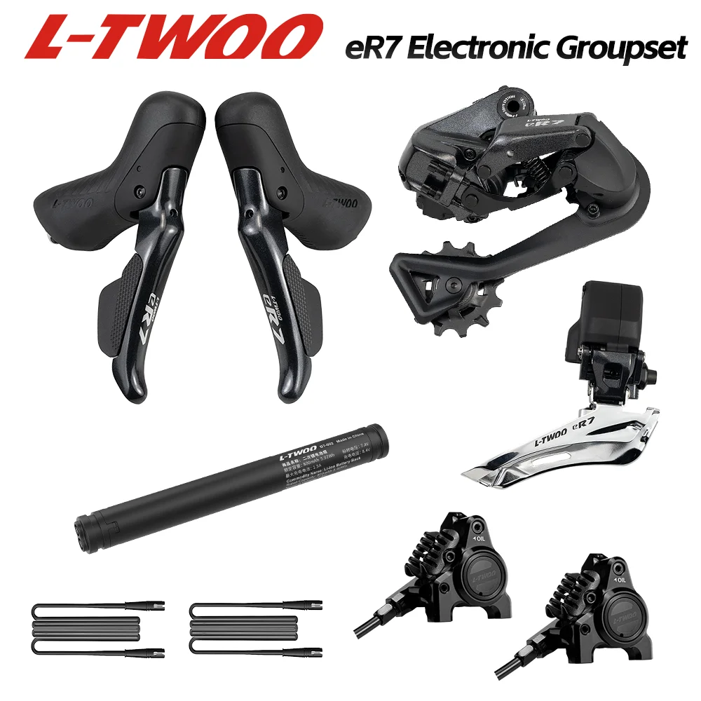 LTWOO NEW ER7 2x12s / 2x11s Electronic Groupset, Road Electronic Groupset, APP Programming, Replaceable Battery