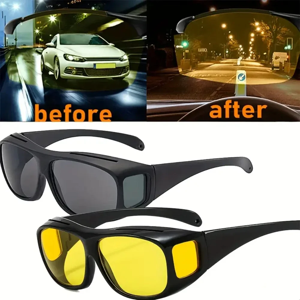 2024 Night Vision Sunglasses Car Night Driving Glasses Driver Goggles Unisex Sun Glasses UV Protection Sunglasses Eyewear Gift