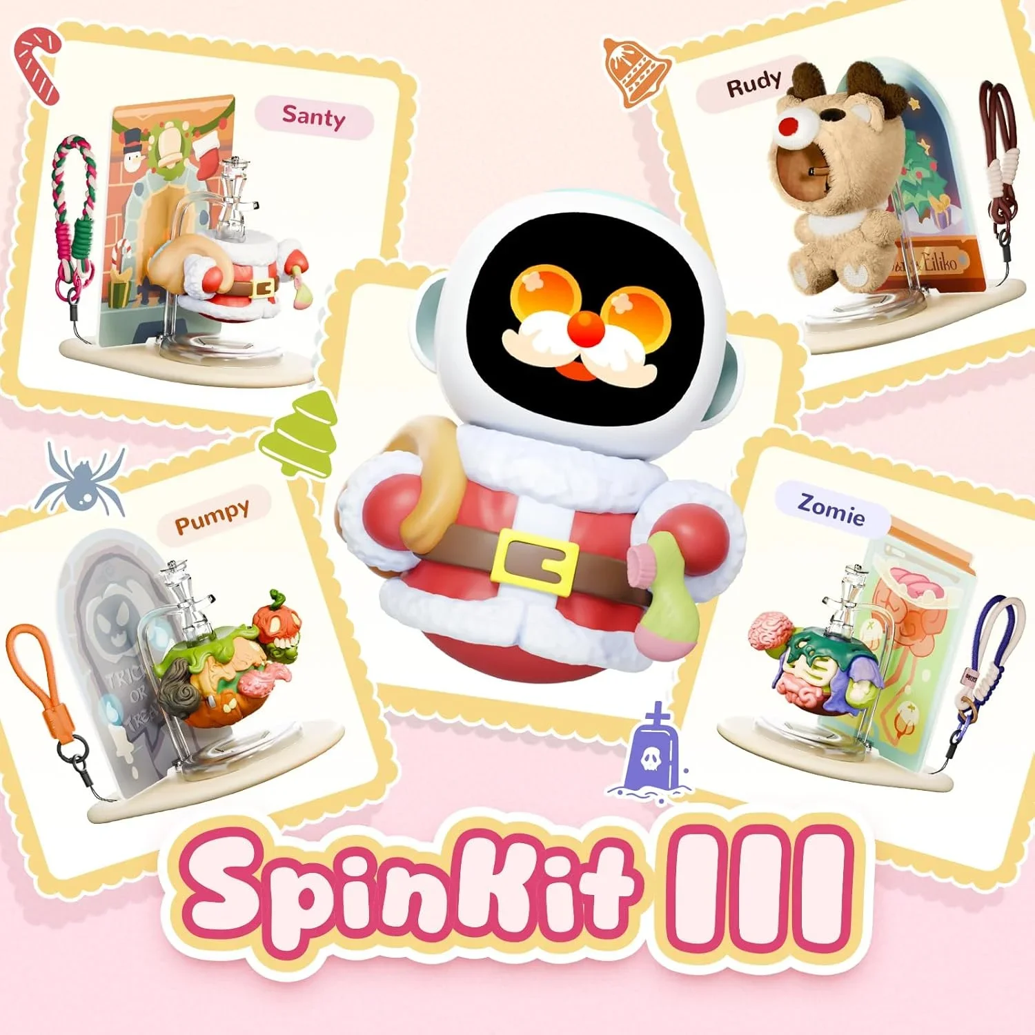 Picture 6: Eiliko's Swappable Themed Bodies SpinKit Comes with 4 Themed Bodies Accessories Toys (Only Replacement Parts,Without Eiliko)