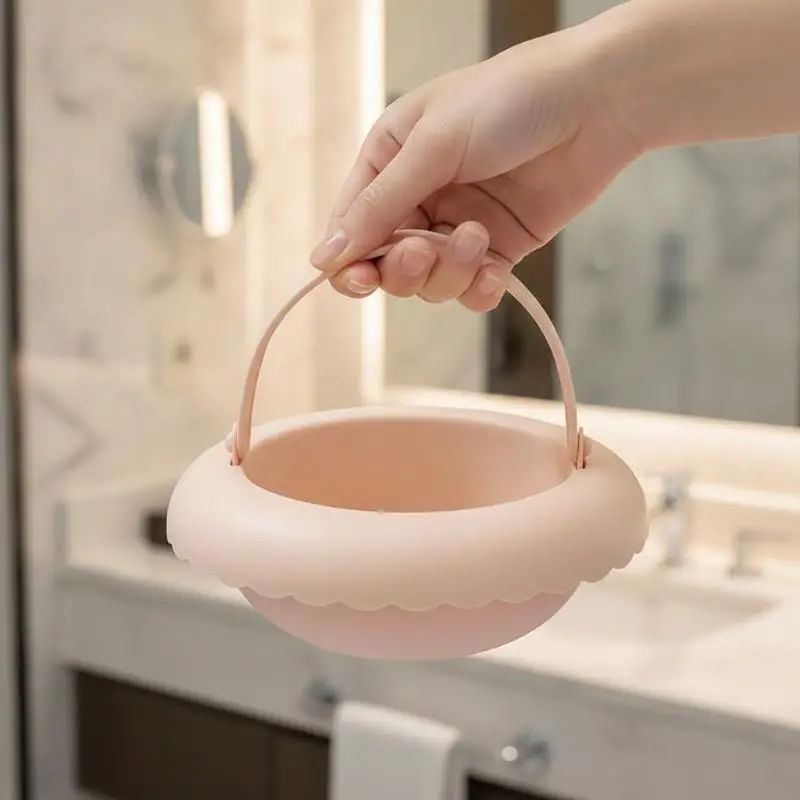 [H] Silicone Washing Bowl Makeup Brush Cleaning Box Makeup Egg Drying Tool Set Powder Puff Washer Sponge Storage