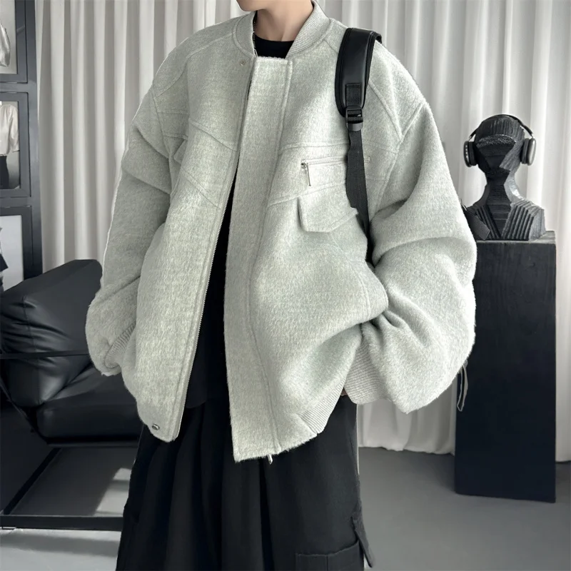 American Sle Cleanfit Cotton Woolen Jaet Men's ort Coat Baseball orm Thiened Winter Outerwear Youth Faion