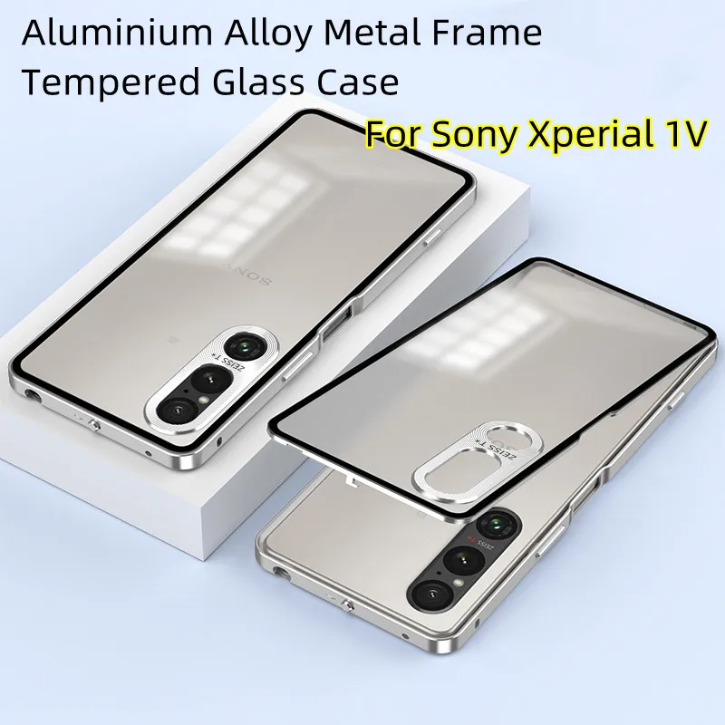 Фонарь для Sony Xperial 1V защитный чехол из алюминиевого сплава с металлической рамкой из закаленного стекла для камеры Sony Xperial 1V противоударный