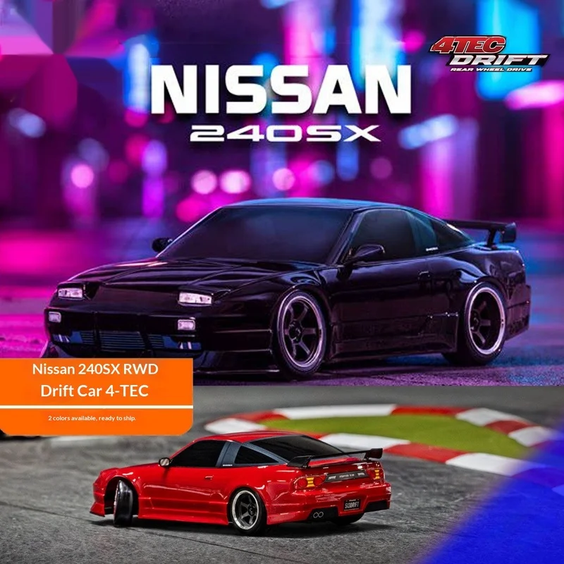 

Радиоуправляемая модель автомобиля 1/10 4-Tec Nissan 240sx 105247-4, классическая имитационная электрическая модель с задним приводом для дрифта, игрушка для мальчиков, подарок
