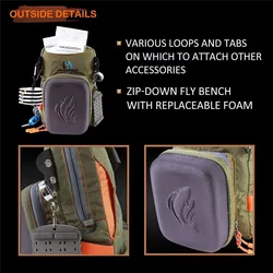 Maximumcatch bolsa de pecho para pesca con mosca impermeable