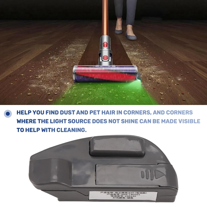 مكنسة كهربائية لعرض الغبار، مصباح LED لتنظيف الغبار المخفي، ملحقات مكنسة كهربائية لشعر الحيوانات الأليفة لمتجر الحيوانات الأليفة المنزلي-A09G