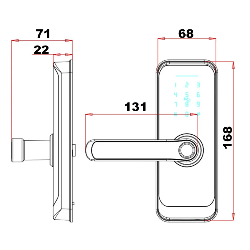 Tuya Smart Wifi Smart Life APP Or TTLOCK App Entrance door lock Serrure Intelligente Fechadura Digital Fingerprint Handle Lock