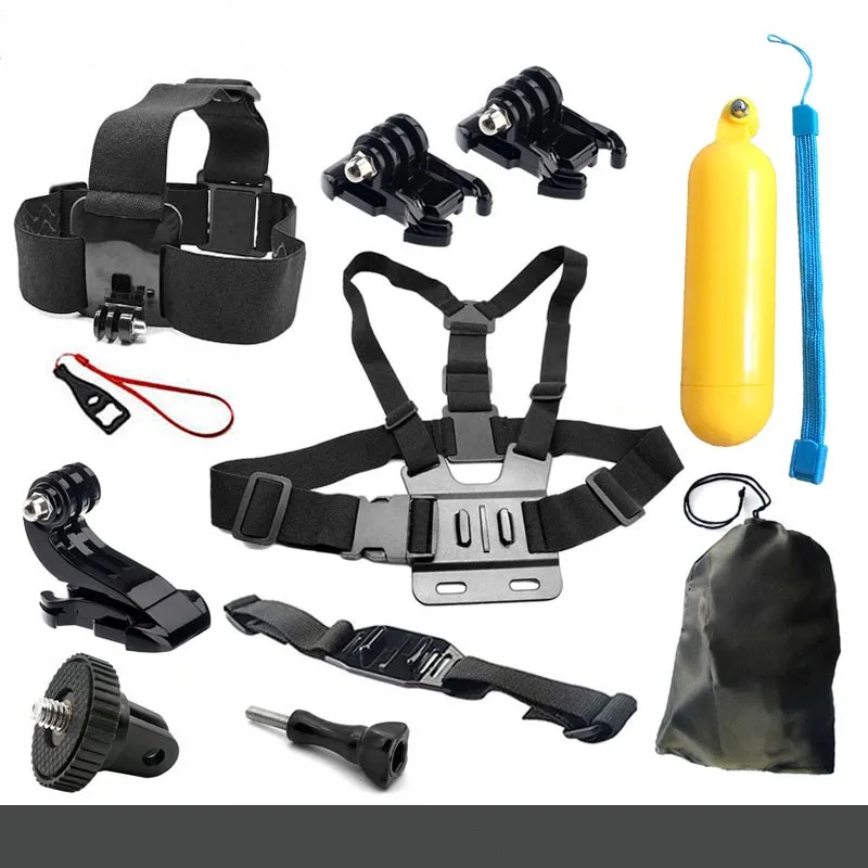 مجموعة ملحقات لكاميرا Gopro Hero 12 11 10 9 Black 8 7 6 5 4 Yi 4K SJ4000 EKEN H9 AKASO DBPOWER حزام ثلاثي القوائم Go pro 9