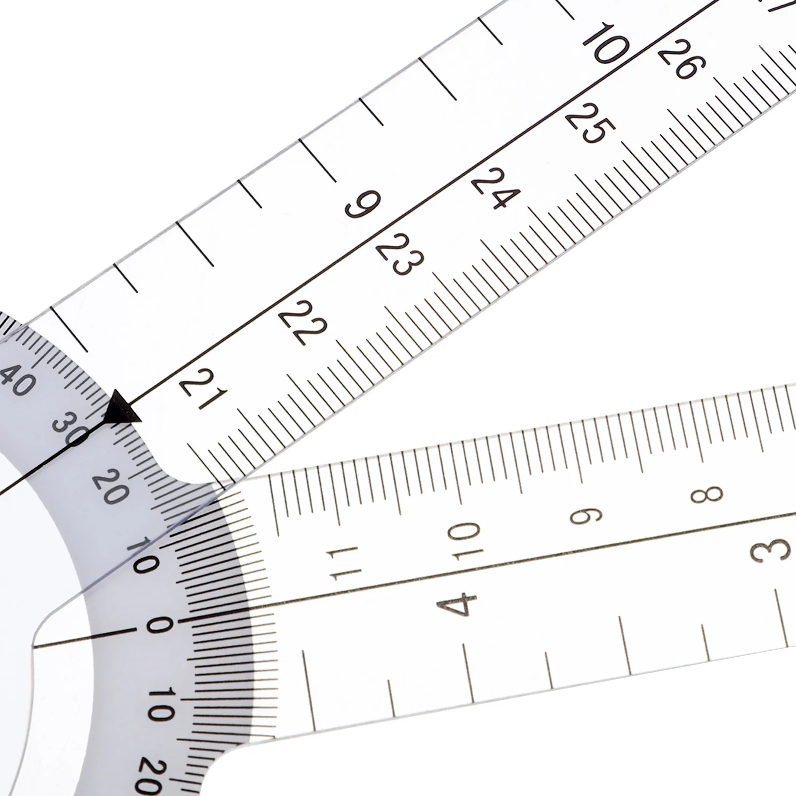3Pcs Angle Protractor Set Medical Grade Measuring Goniometer for Finger Toe Movement Transparent Precision Ruler Portable