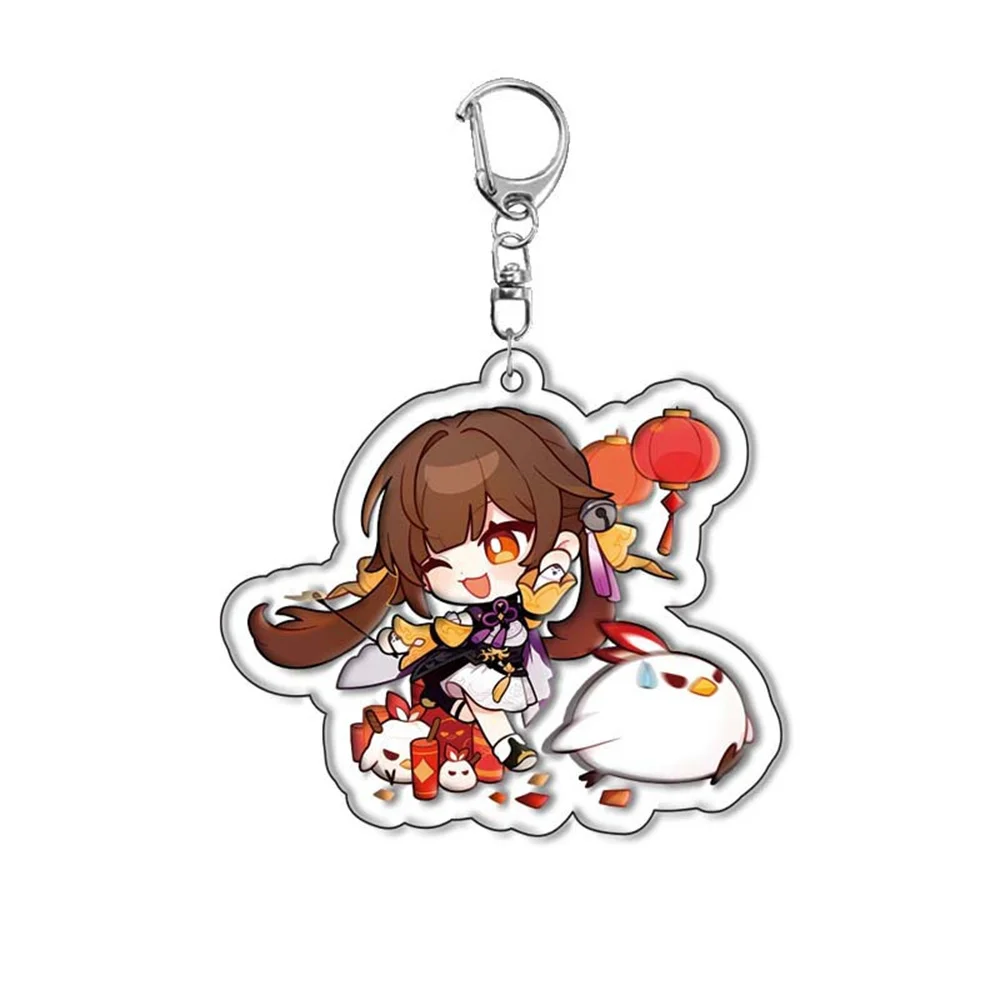 Hot Anime Honkai: Star Rail Alicia Q Edition Figure  Acrylic Keychain Charm Model Plat Anime Acrylic Keychain To Friend Gifts