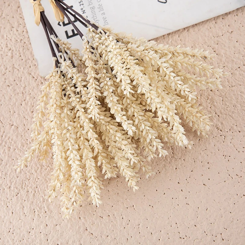 محاكاة آذان القمح يترك حبة قمح الزهور بوهو الخريف الديكور القمح الحزم ينبع حزمة للحزب ديكور منزلي للزفاف
