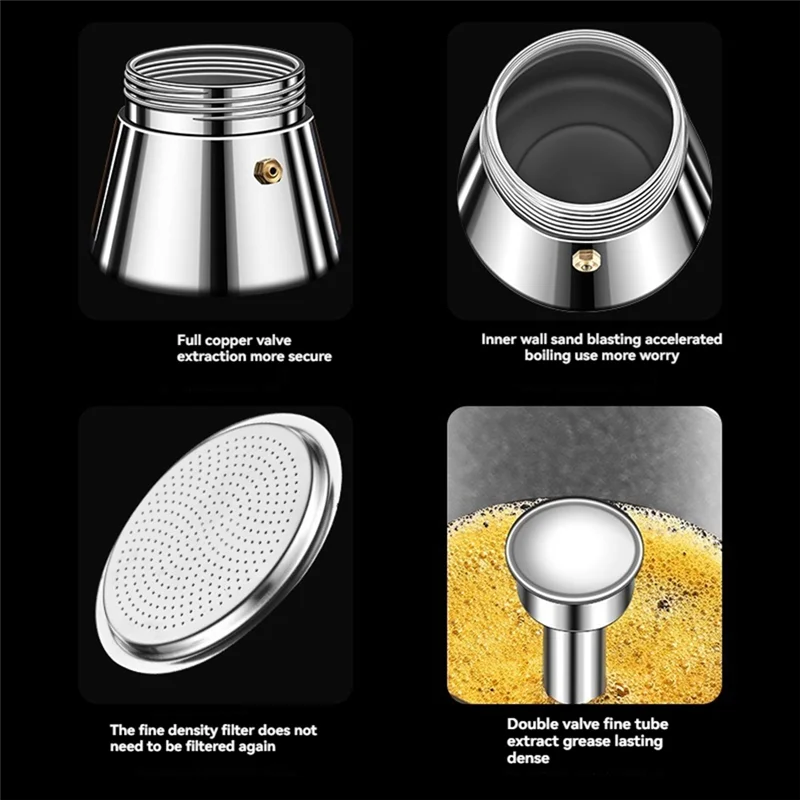 A69m-válvula dupla moka pote 160ml portátil fermentação fria válvula dupla moka pote de extração de café expresso máquina de café expresso