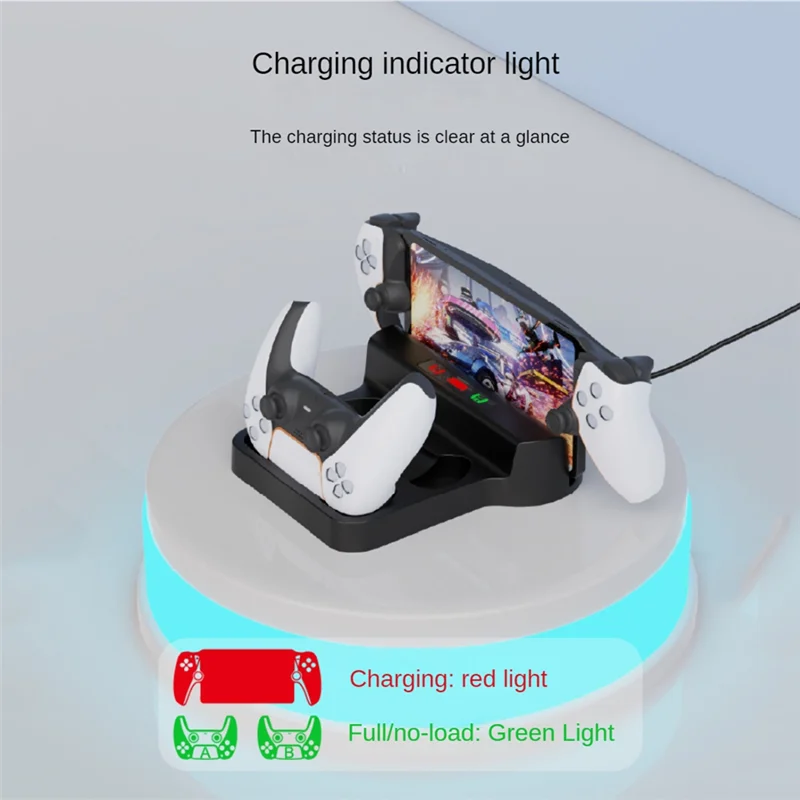 

For PS5 Portal Streaming Handheld Charging Dock For PS5 Gamepad Charging Dock Charger Handheld Charger Spare Parts Black