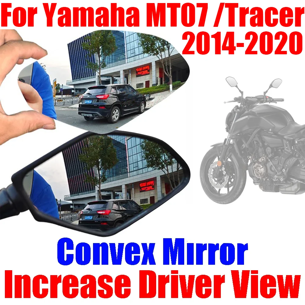 

For Yamaha MT-07 Tracer MT07 Tracer 2016 - 2020 Accessories Convex Mirror Increase Rearview Mirrors Side Rear Mirror View Vision