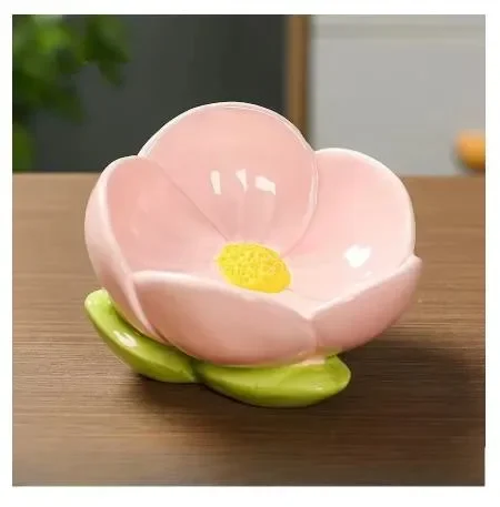 Ceramic Flower Storage Tray Door Shoe Cabinet Decoration Key Storage Tray Underglaze Color Decoration Household Ornaments