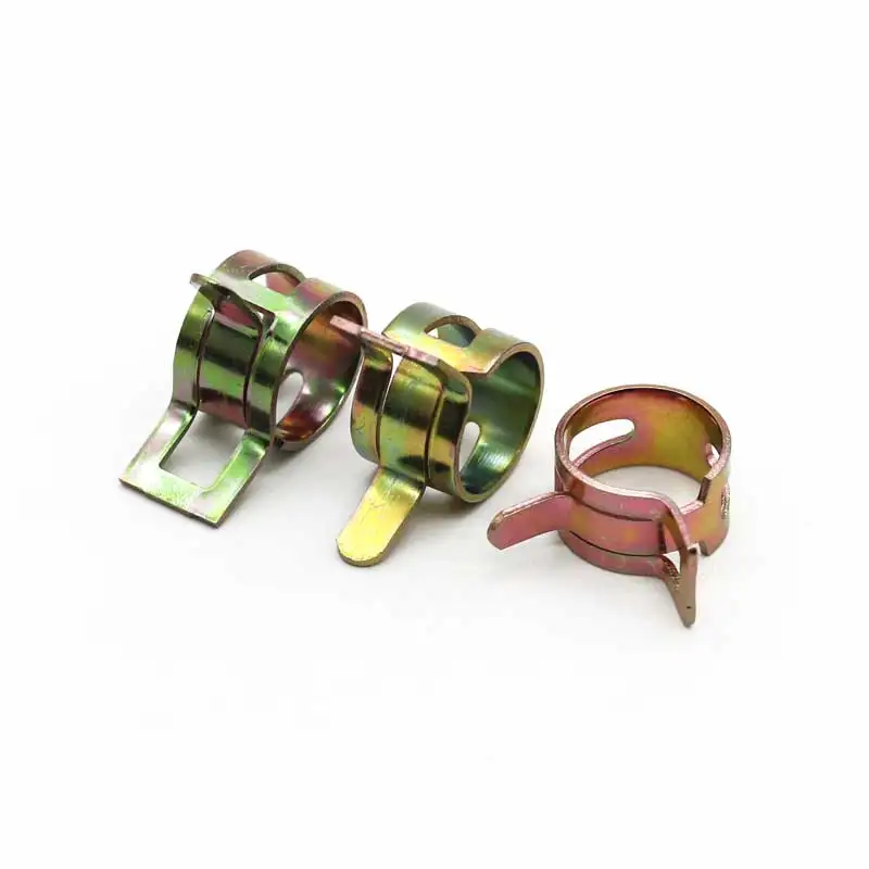 Spring Hose Clamps Assortment Kit 72Pcs Galvanized Spring Hose Clamp Inner Dia 7-17mm Elastic Steel Buckle Water Pipe Clamps