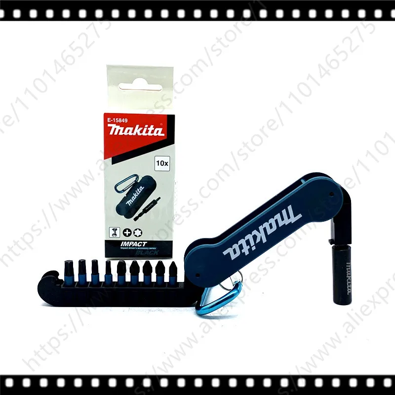 

Makita E-15849 Screwdriver Bit Set 10Pcs Hexagonal Cross Electric Screwdriver Bits Magnetic Sleeve PH1 PH2 PH3 T15 T20 T25 T30