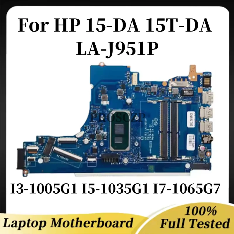 

LA-J951P Материнская плата для ноутбука HP 15-DA 15T-DA Материнская плата для ноутбука Процессор I3-1005G1 I5-1035G1 I7-1065G7 UMA