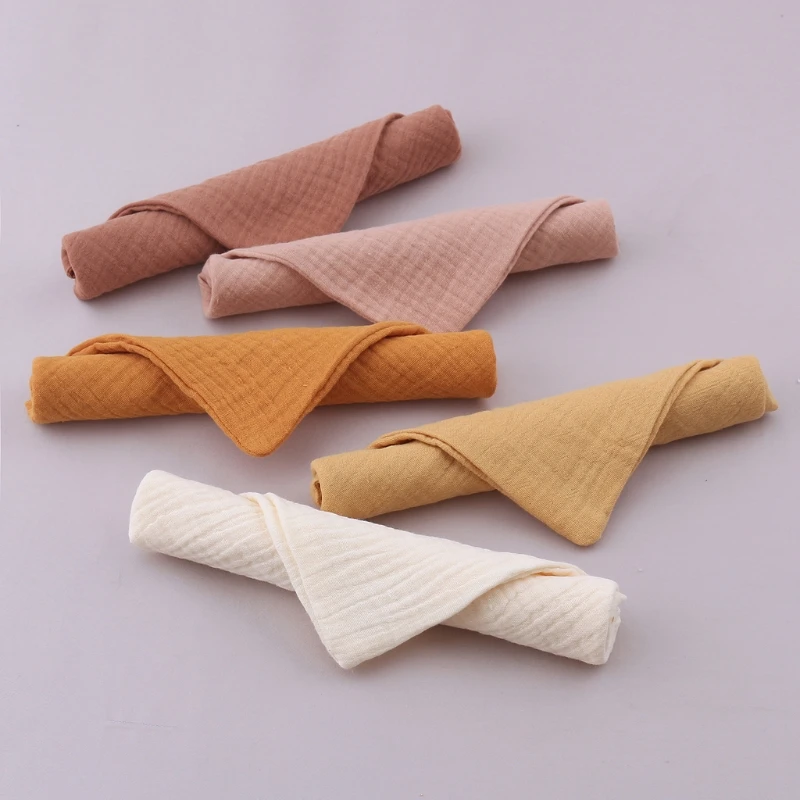 

5 Pcs Towel Baby Facecloth Baby Bath Towel Handkerchief Cotton Burp Cloth Soft Absorbent Gauze Kindergarten Washcloth