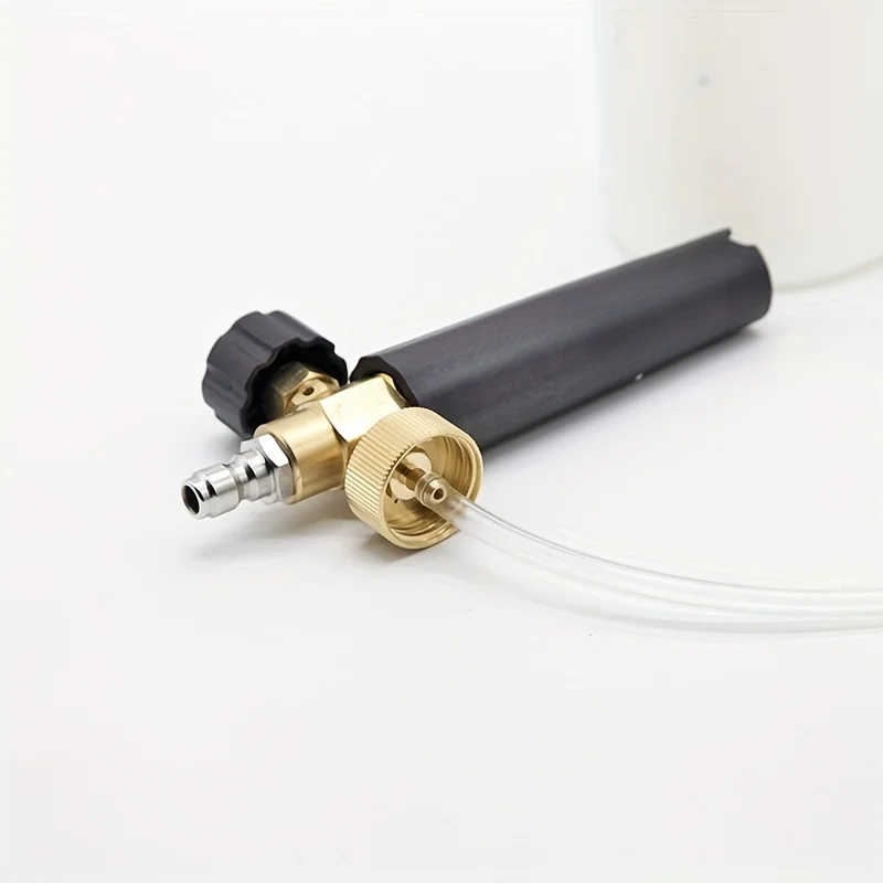 33.81 oz foam gun with 5-color nozzle tip and brass quick connector, with 1/4 quick plug, for car washing