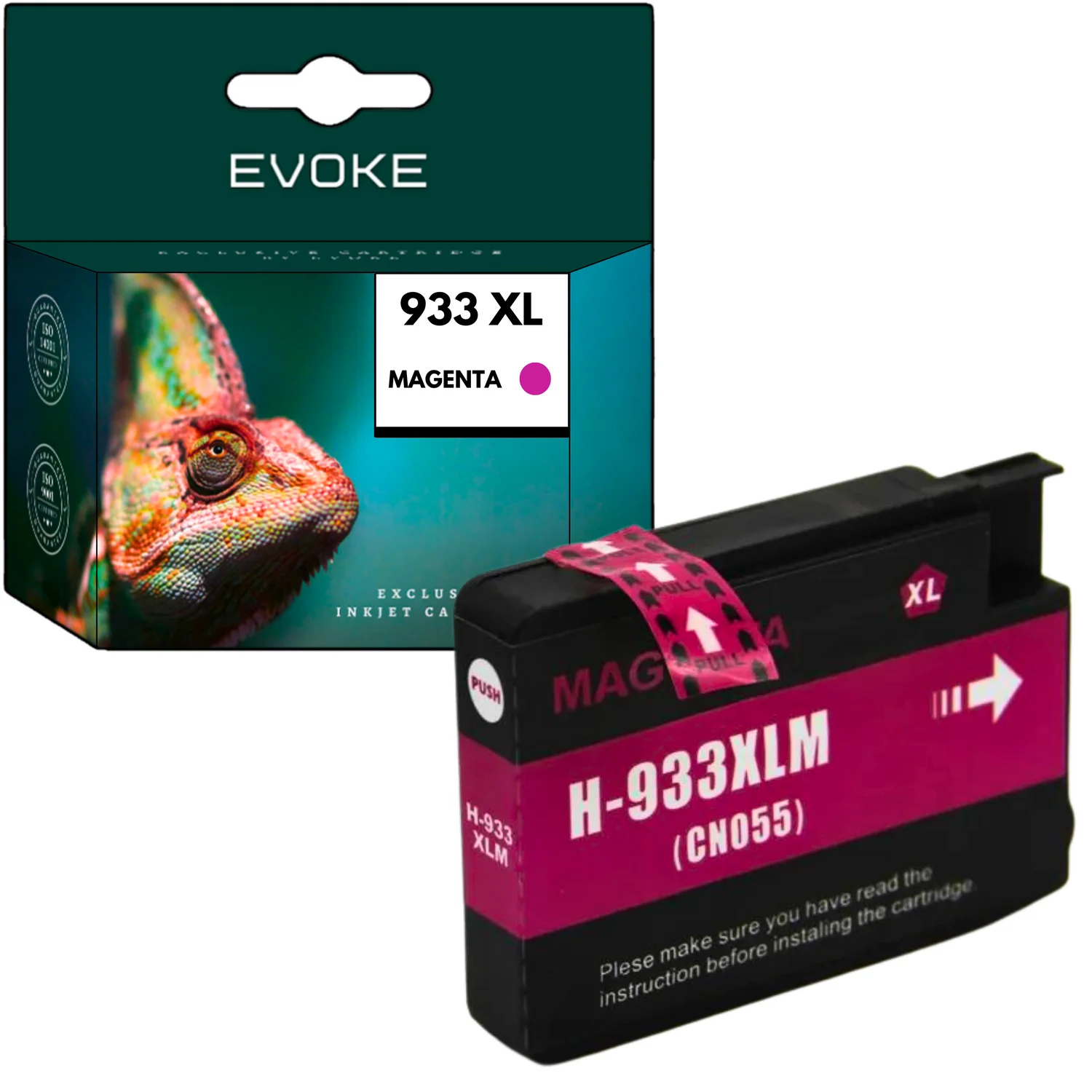 Evoke Compatibele Inkt voor Hp 933XL Hp933 Cn055Ae Magenta 13 ml 1260 Pagina's Officejet 6100 6600 6700 Premium 7110 7510 7600 7610 7612