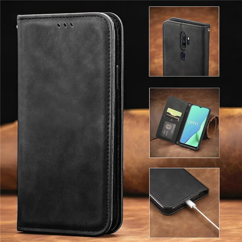 Magnetic Wallet Flip Case For Oppo Realme 8i 9 Pro Plus 9i 8 Pro 7 7i 6 6S 6i C3 C21Y C25Y C31 C35 C25 C25S C11 C21 Leather Case