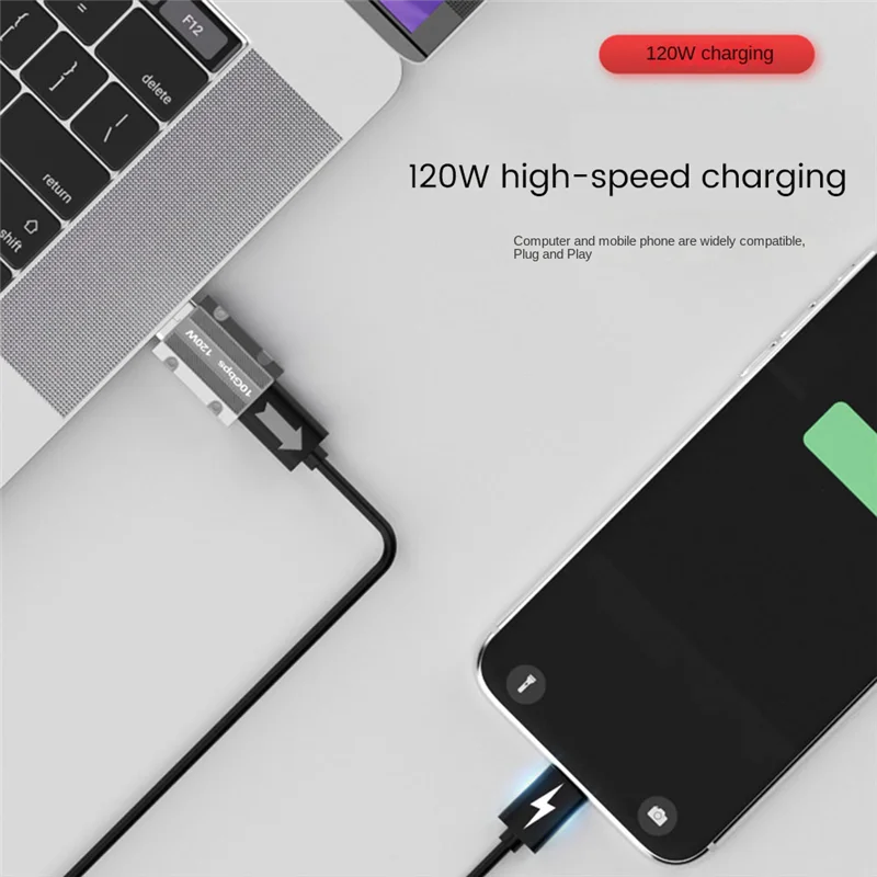 AS95-1 قطعة 10Gbps USB ذكر إلى USB-C موصل سالب سبائك الزنك للهاتف باد Adaptador