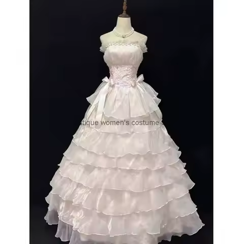 Evening Dress Super Fairy Princess Dress Puffy Dress High-end Light Luxury Niche Adult Ceremony Banquet Elegant Art Cosplay