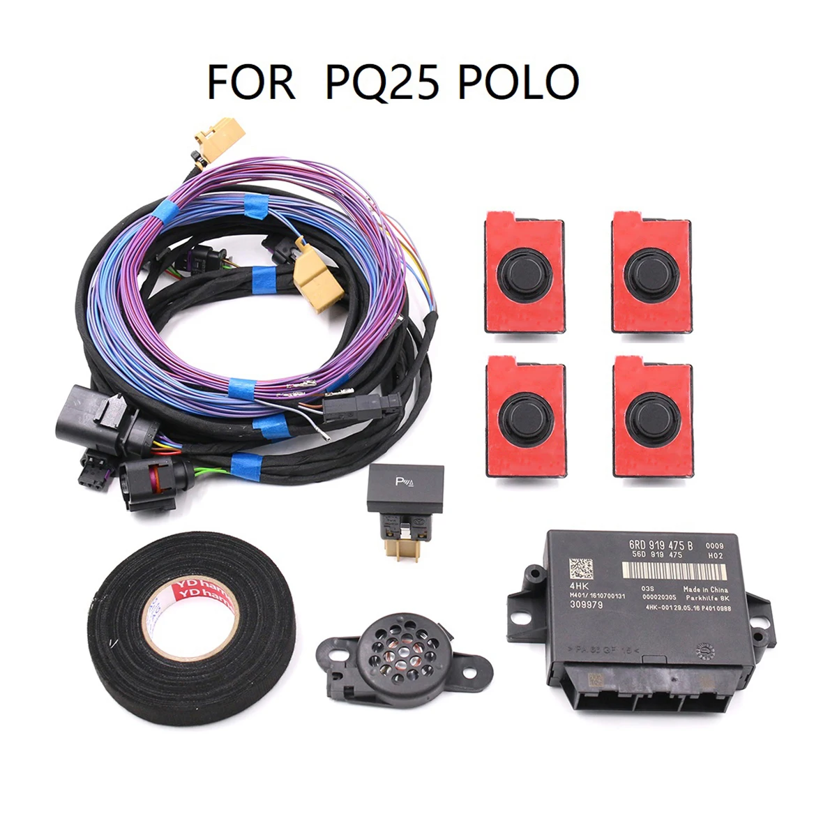 For POLO 6R PQ25 Park Pilot Front 4K Update 8K Sensor With Visible OPS Parking 7E0 919 475L /6RD 919 475