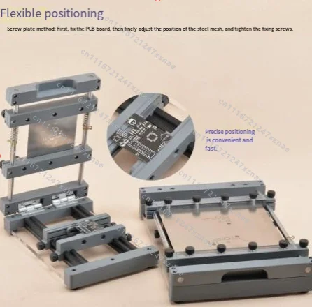 Desktop SMT Screen Printing Machine Precision Alignment，For Solder Paste，250x250MM Manual PCB Stencil Printer